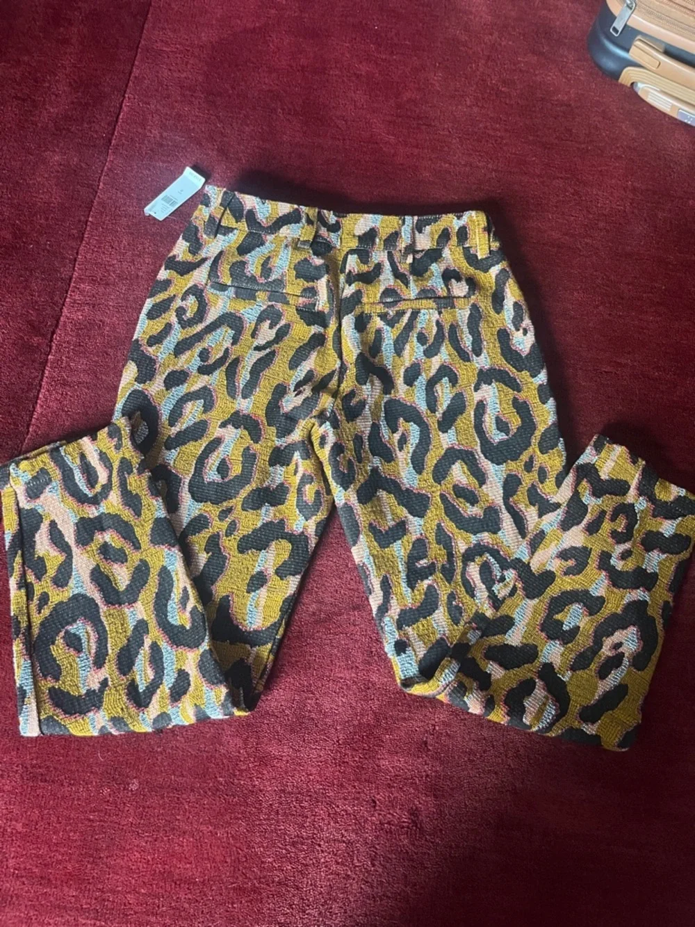 Anthropologie 34 N 118 W Leopard Print Pants Tweed with Pockets